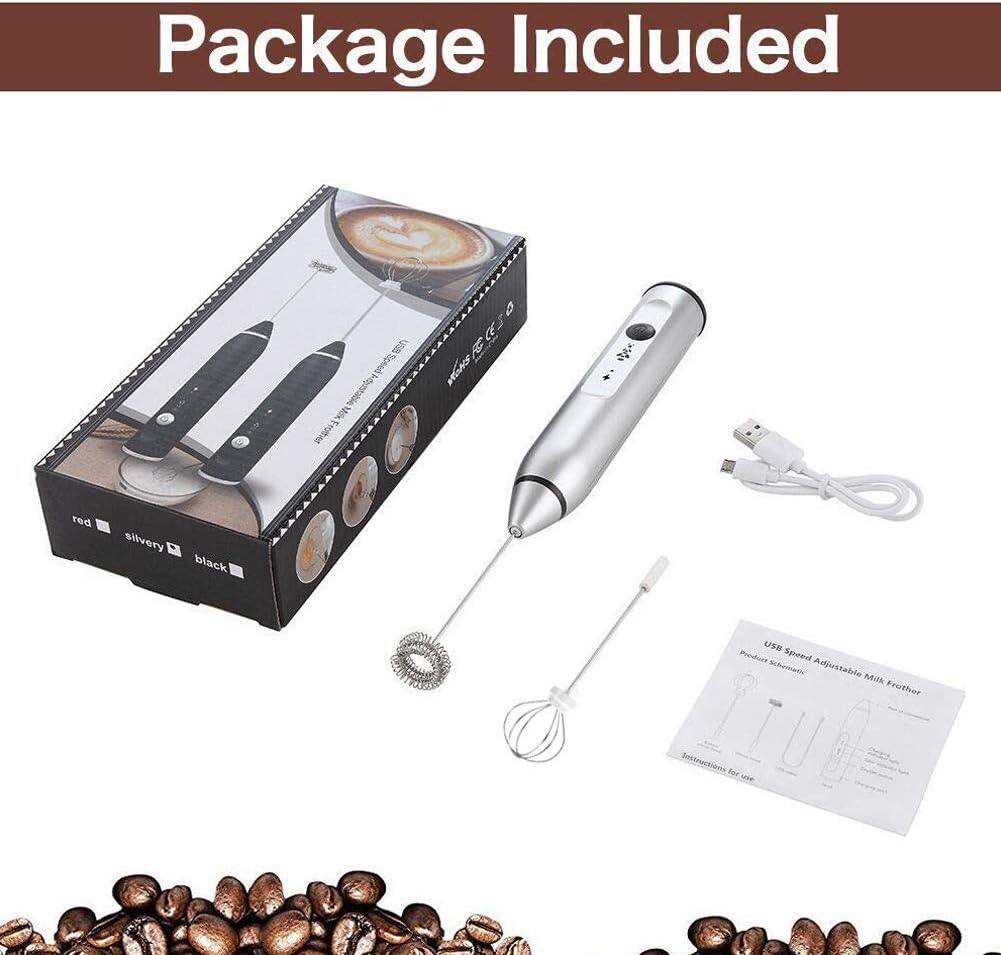 Electric Whisk Milk Frother with 2 Whisks