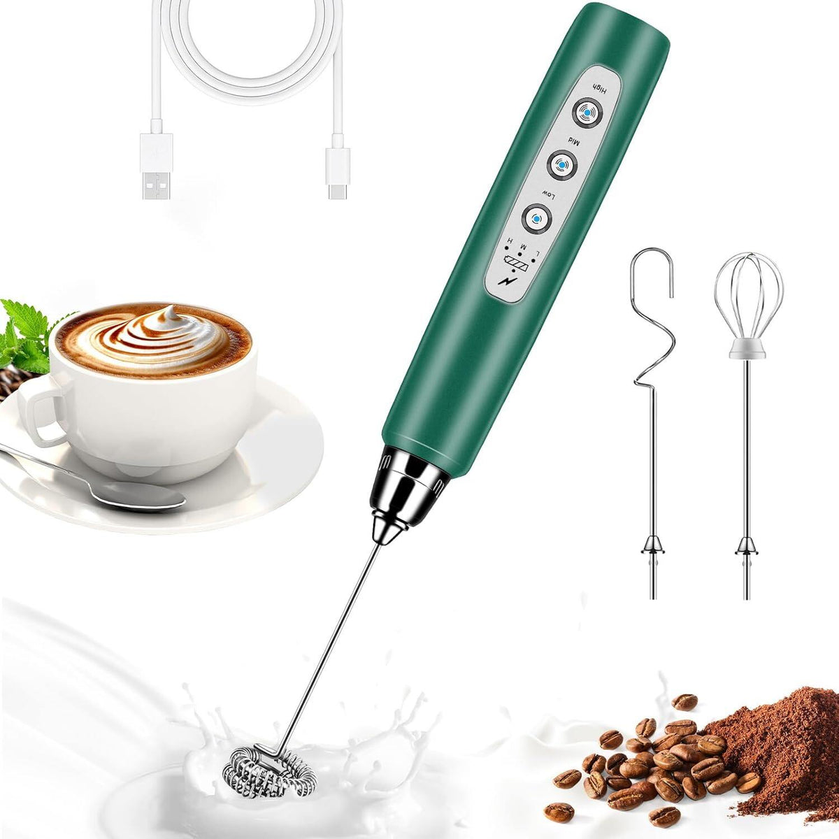 Milk Frother Handheld for Coffee