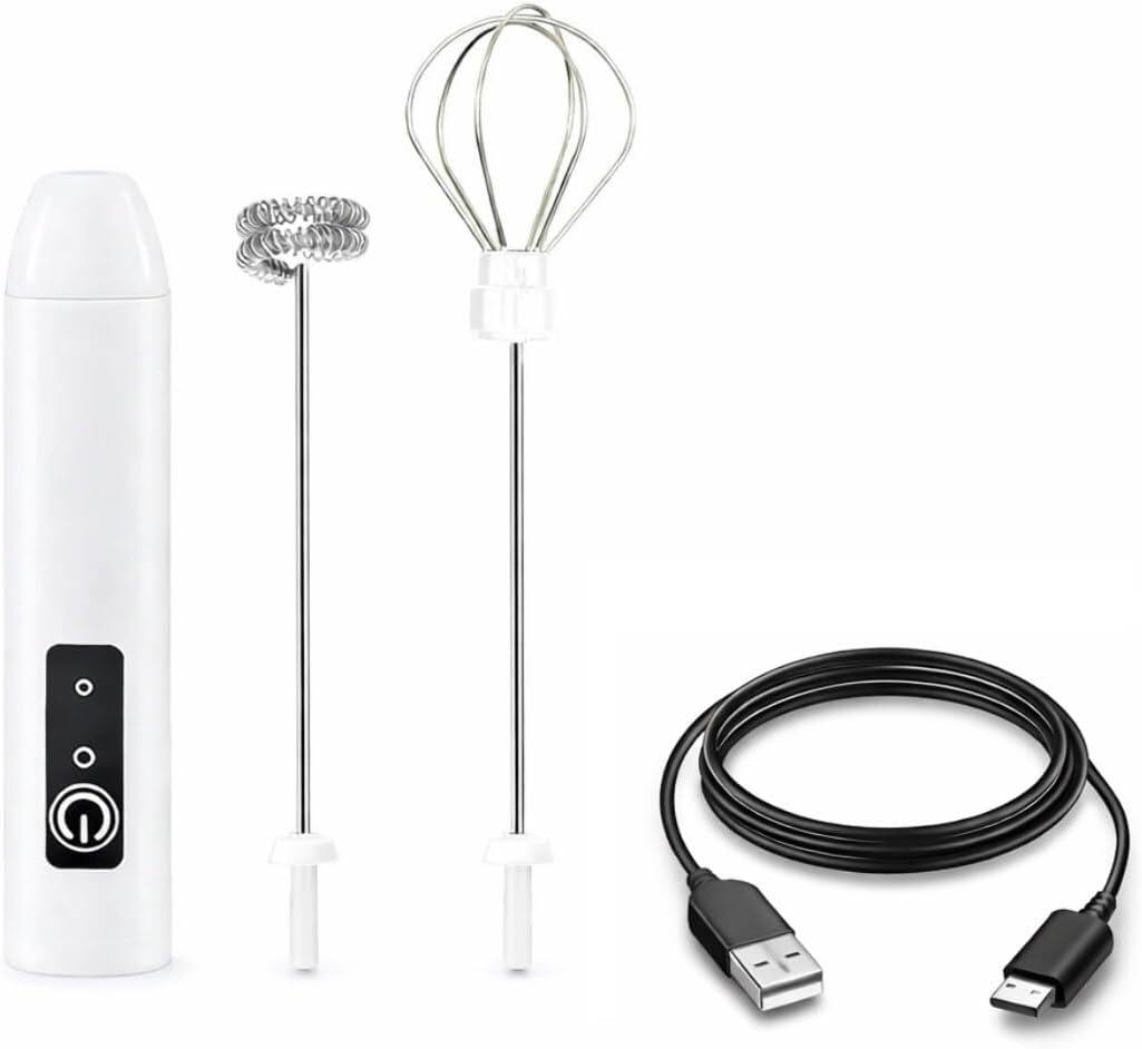 Milk Frother Handheld for Coffee – Electric Matcha Whisk & Drink Mixer