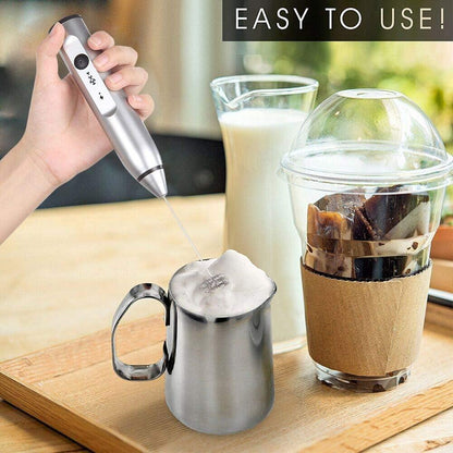 Electric Whisk Milk Frother with 2 Whisks