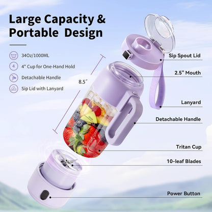 Portable Blender for Smoothies,  Protein Shake Smoothie Blender