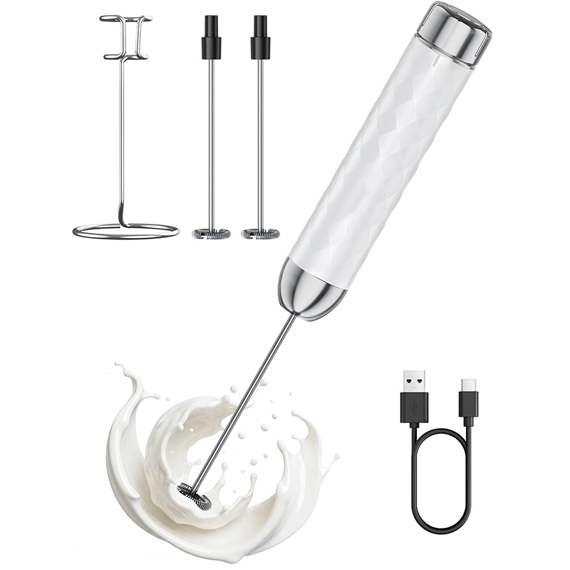 Rechargeable Milk Frother with Stepless Speed Control