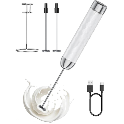 Rechargeable Milk Frother with Stepless Speed Control