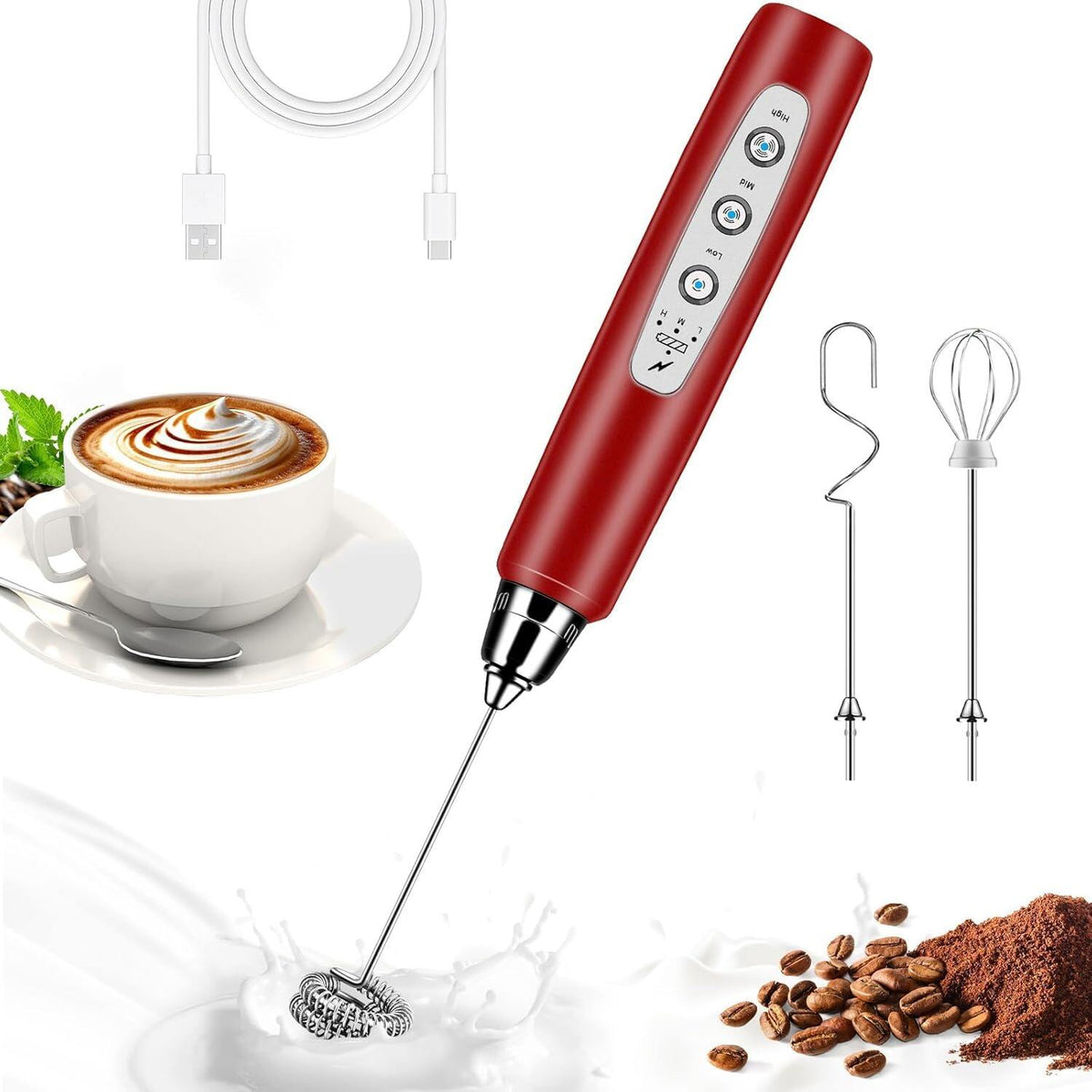 Milk Frother Handheld for Coffee