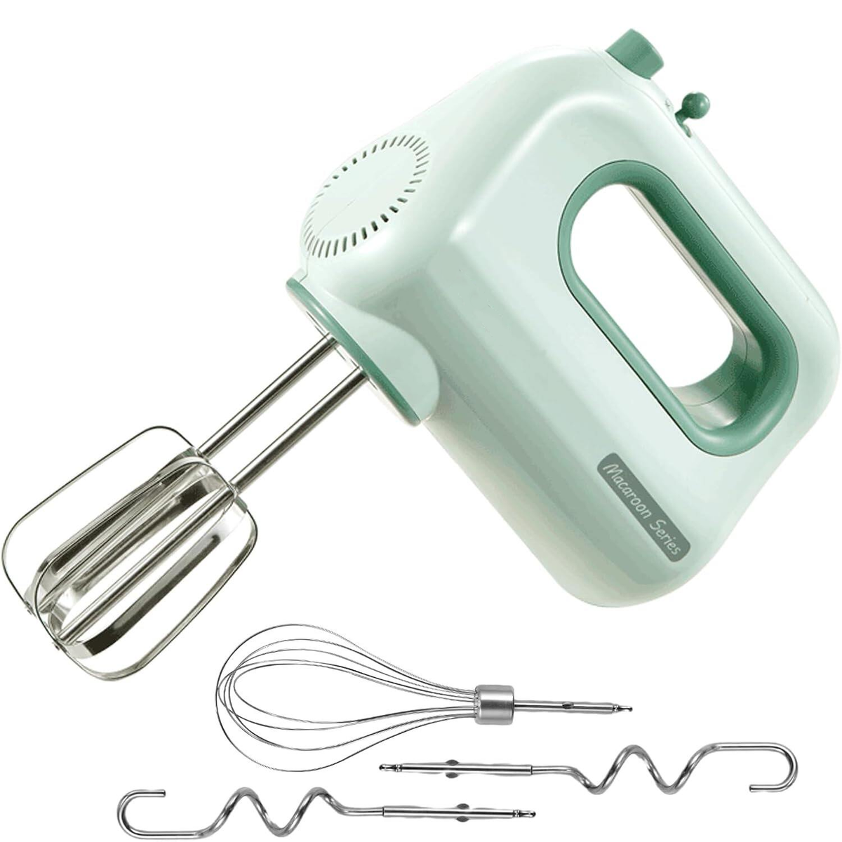 300W Compact Lightweight Electric Hand Mixer, with Powerful Quiet DC Motor