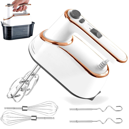 Hand Mixer, 5-Speed Electric with Turbo Boost