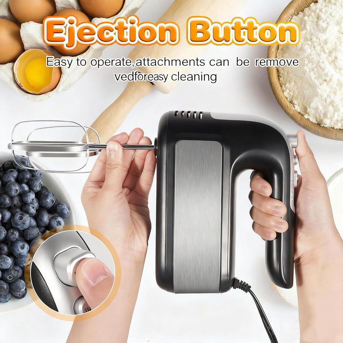 5-Speed 400W Hand Mixer Electric Handheld