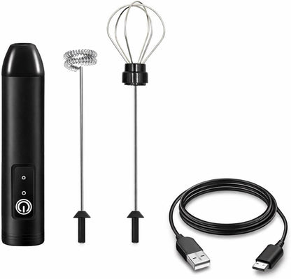 Milk Frother Handheld for Coffee – Electric Matcha Whisk & Drink Mixer