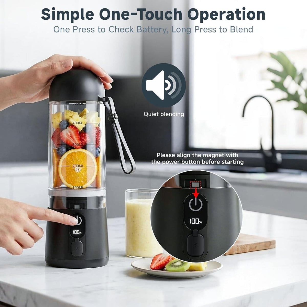 Portable Blender, Personal Size Smoothie Blender