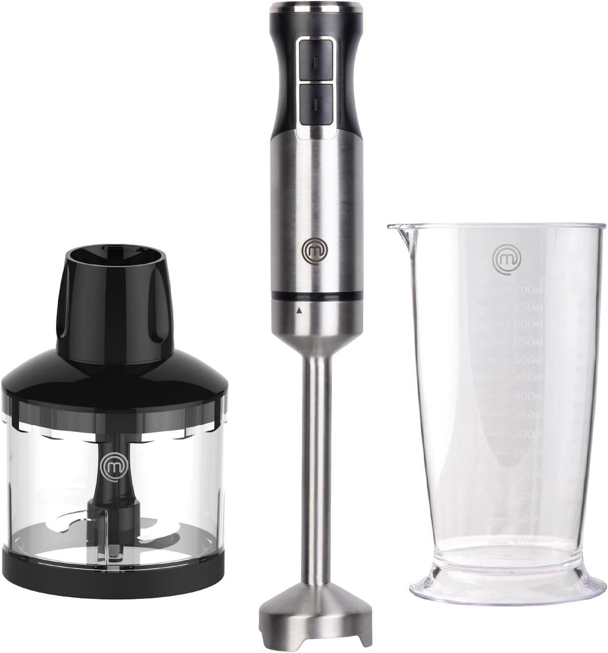 Immersion Blender Handheld with Electric Whisk & Milk Frother Attachments