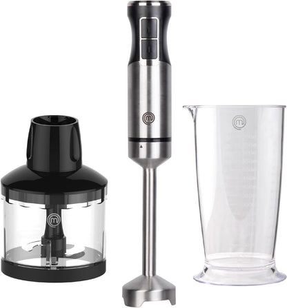 Immersion Blender Handheld with Electric Whisk & Milk Frother Attachments