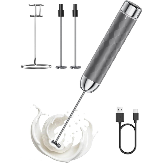 Rechargeable Milk Frother with Stepless Speed Control