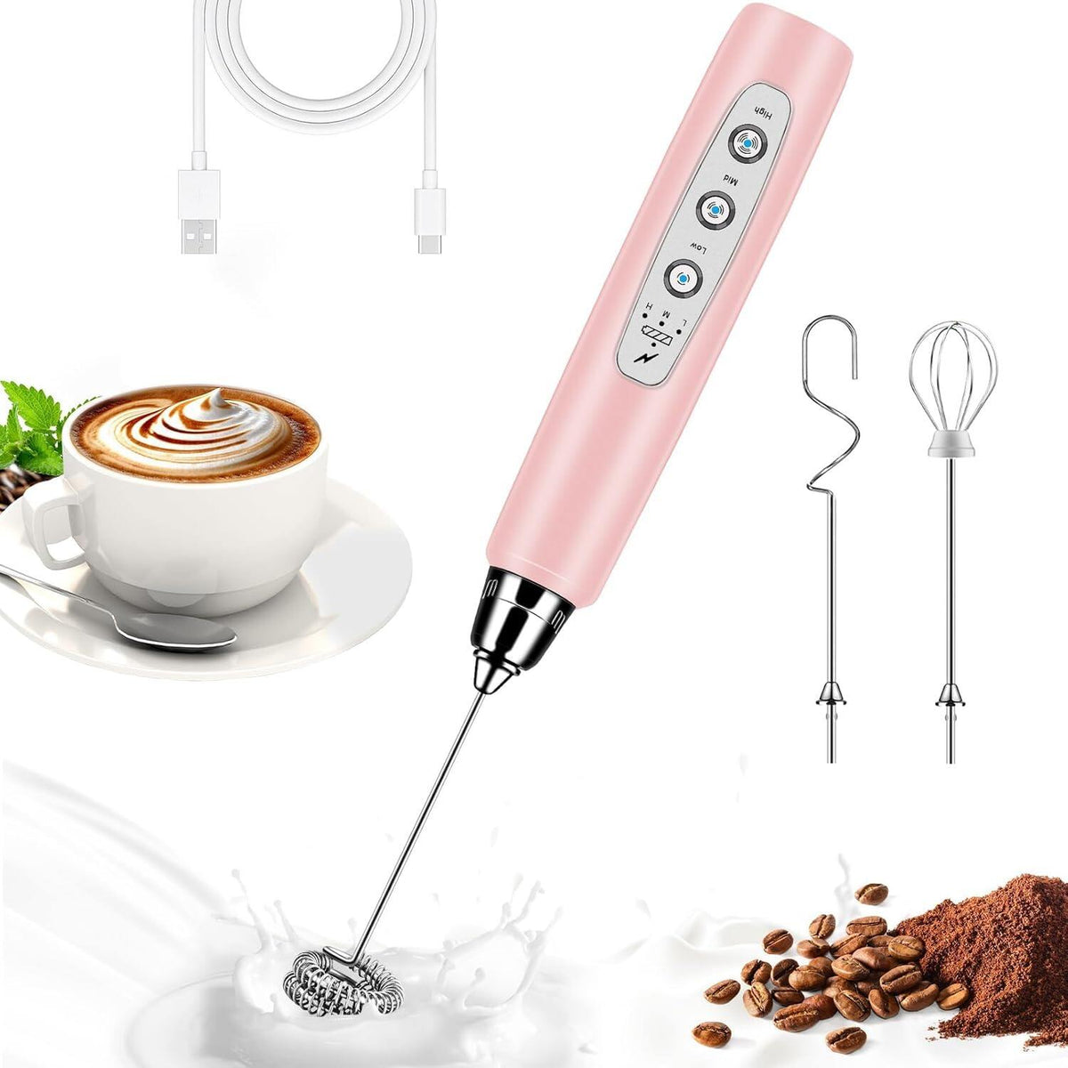 Milk Frother Handheld for Coffee