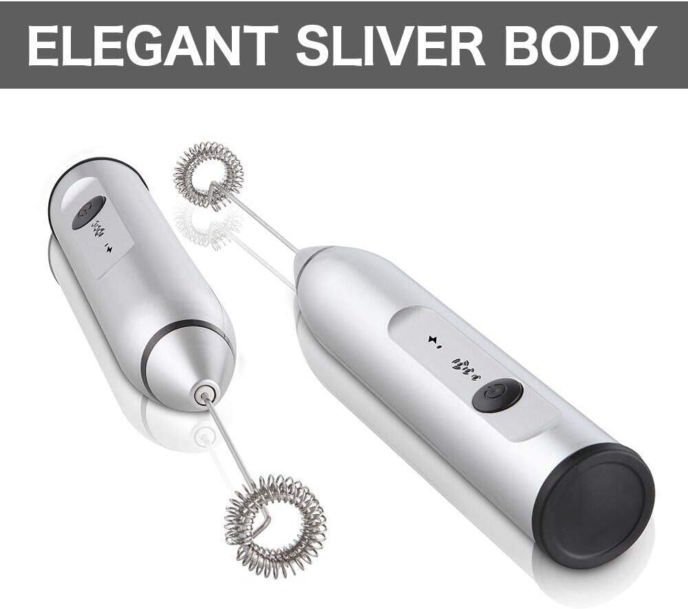Electric Whisk Milk Frother with 2 Whisks