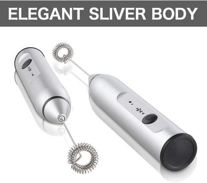 Electric Whisk Milk Frother with 2 Whisks