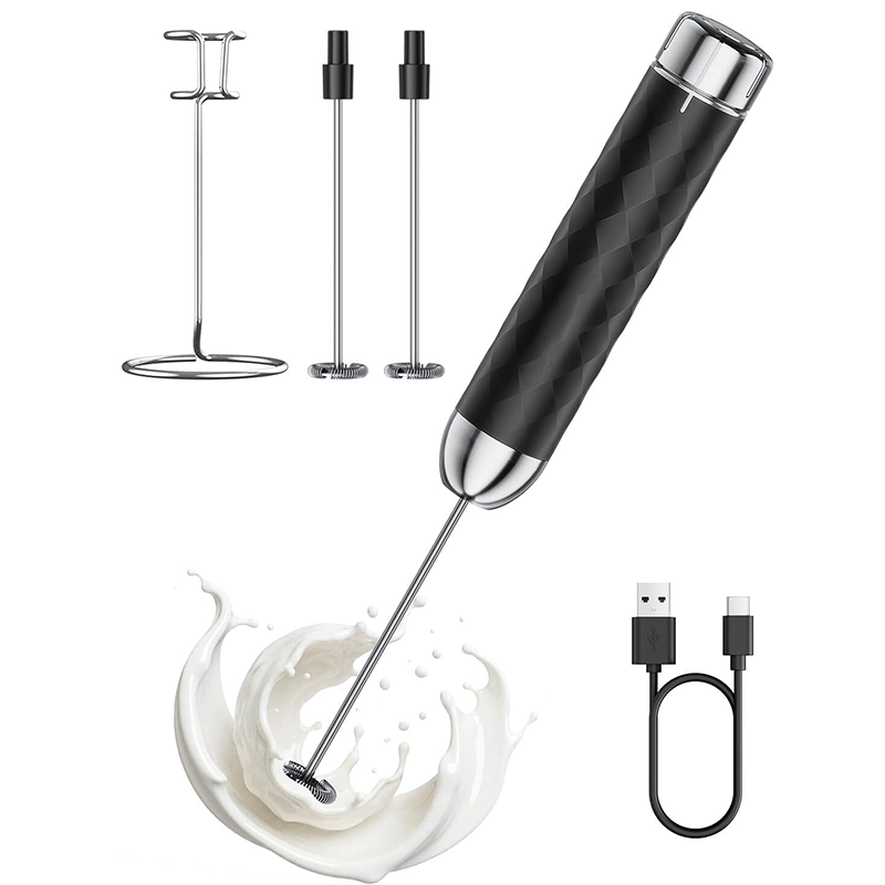 Rechargeable Milk Frother with Stepless Speed Control