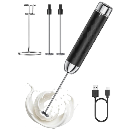 Rechargeable Milk Frother with Stepless Speed Control