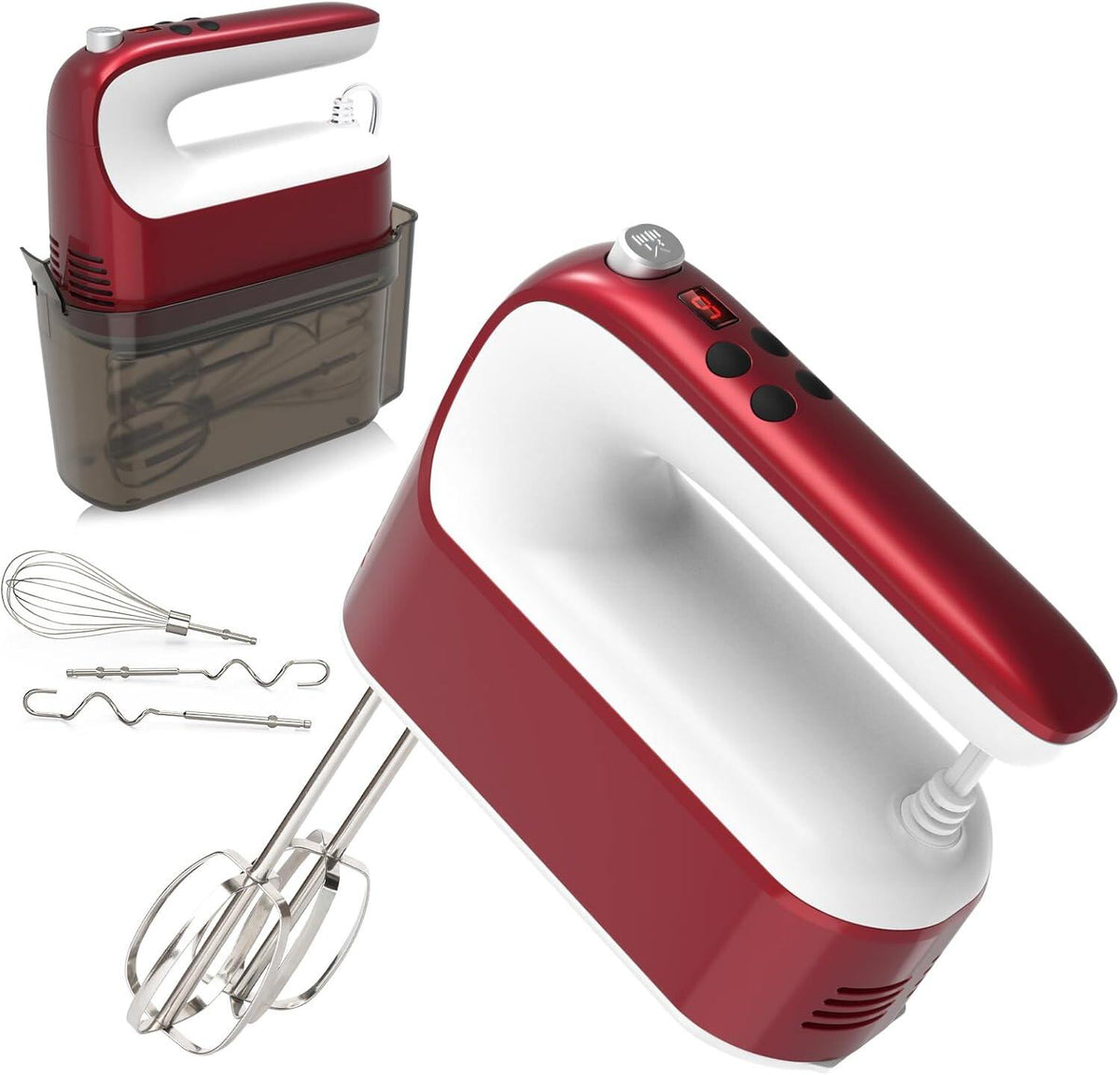 9-Speed Digital Hand Mixer Electric