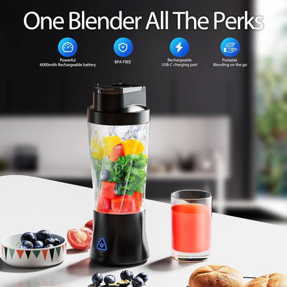 Portable Blender, Cordless, Personal Blender-for Shakes & Smoothies